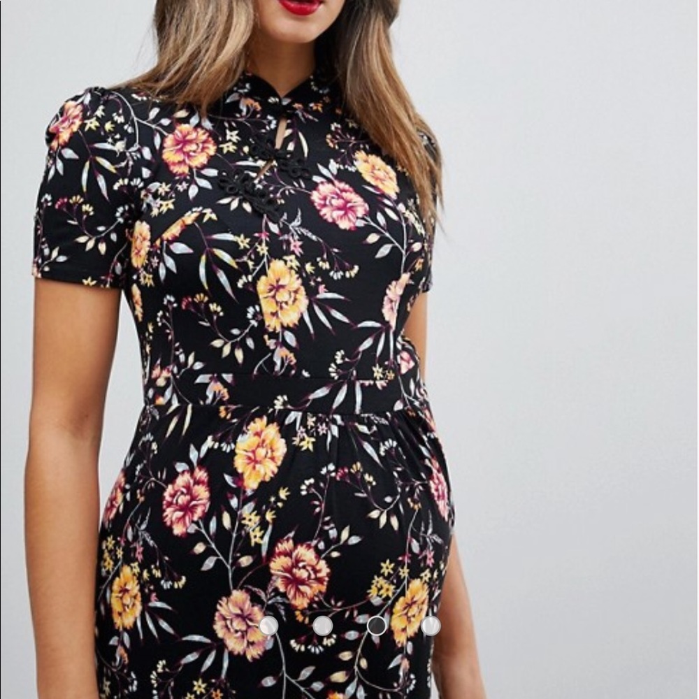 ASOS Maternity Chinoiserie Print Maxi Tea Dress